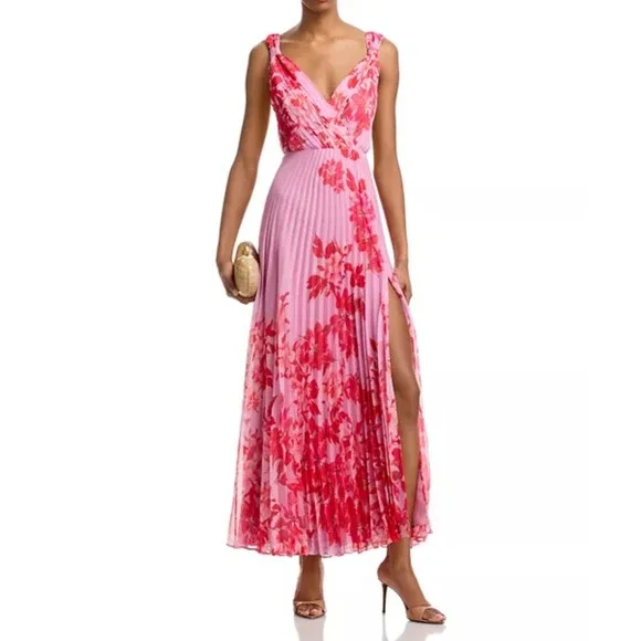 knee length dresses for ladies Audra Dress Cotton Voile in Gilded Flora Light Aqua| Jude Connally main image 0